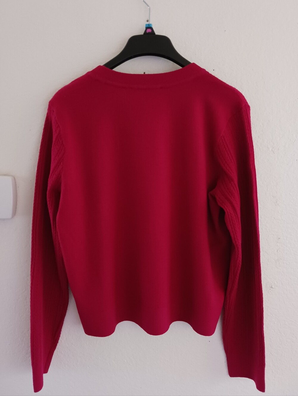 MICHAEL Michael Kors Cable Knit Sweater In Raspberry - Picture 4 of 5